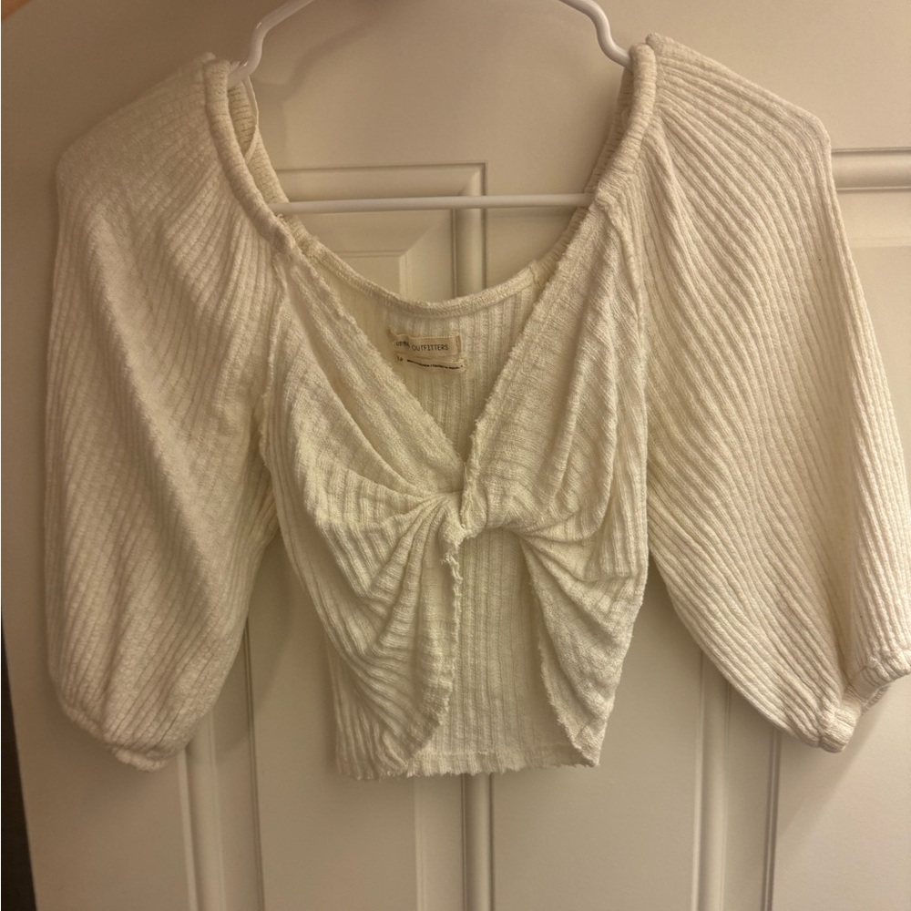 Urban Outfitters White Textured Women's Top Size S